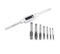 TICFOX Adjustable Tap Wrench Set Steel Long Service Life Improve Efficiency Firmly Clamp Hand Tapping Aluminum Wood Plastic M3/4/5/6/8/10/12