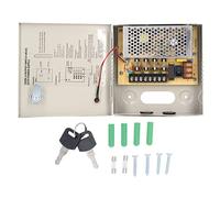 TICFOX Ampere Fuse TV Power Supply 4 Channel 12V CCTV Power Supply 3A Fuse Closed Circuit with Metal Box Lock 110V 220V