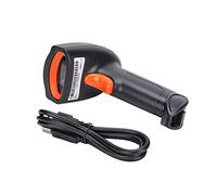 Ticfox Barcode Scanner Handheld Wireless 360° Reading QR Code USB Reader for Retail Warehouse Logistics ABS Material (Black and Orange)