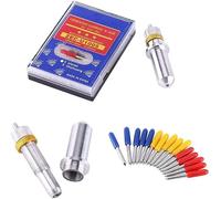 Ticfox Blade Cutter Plotter Cutting Blades, 15pcs Tungsten Steel Plotter Cutter Blade Cutting Tool 30, 45, 60 Degree with Holder for GCR Pieces