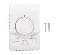 Ticfox Central Heating Room Thermostat, Temperature Controller, Mechanical Adjustable Dial Stat Home Wireless Thermostat Surface Mounted Air Conditioning for Central Air Conditioning Fan Coils