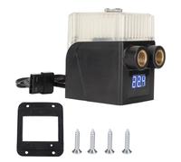 Ticfox Computer Cooler Pump Ultra Quiet G1/4 Thread 12V 4pin Connector 450L/H Temperature Display Transparent CPU Water Pump for PC Gaming Rig Custom Loop Cooling System PC ABS Cop (Black)