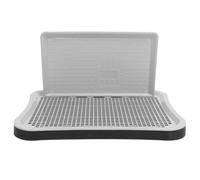 Ticfox Dog Training Toilet with Wall Column Removable Portable Puppy Mesh Training Potty for Large Small Medium Pets (Black)