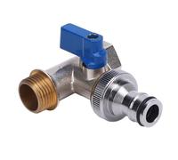Ticfox Dual Appliance Tee Valve, Quarter Turn Ball Valve Tee Connector Brass Angle Stop G1/2 DN15 Female and Male Thread NPT 3/8 Inch 15mm Interface