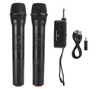 TICFOX E7 Universal Wireless Handheld Microphone High Frequency Karaoke Microphone with Antenna for KTV Business Meetings Speeches Plastic Black 472g 2 Microphones