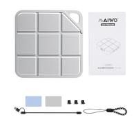 TICFOX Hard Drive Enclosure, M.2 SATA/NVMe Dual Protocol SSD Enclosure External Enclosure for SSD Tool-free for On the Go (Silver)