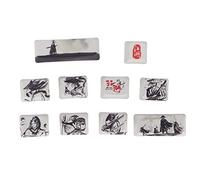 TICFOX Keycap Sublimation Process Fine Workmanship Clear Pattern DIY Production Keyboard Keycaps 10 PCS Set PBT Material Ink and Wash Martial Arts Theme For 61/87/104/108 Mechanica