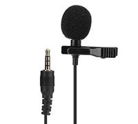 TICFOX Mini Multifunction Collar Clip Microphone Omnidirectional High Fidelity Vocal Recording Interview Microphone for Live Broadcast Singing Music Recording Interview Metal ABS 1