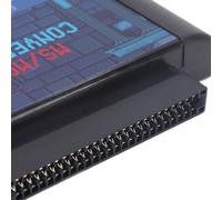 TICFOX MS to MD Game Card Converter Premium ABS Multi Platform Adapter for 5 3 2 Mega Drive Genesis Retro Gaming Accessory (Black Transparent)
