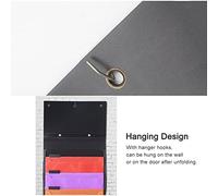 TICFOX Multi-Functional Hanging File Folder Holder Cascading Wall Organizer with Handle Hanger Hooks Colored Layers 6 Pockets A4 Size Heavy Duty Storage for Classroom Files