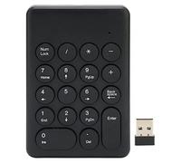 TICFOX Numeric Keyboard 18 Keys Ergonomic Tilt Design 2.4GHz Wireless Stable Signal Transmission Mini Numeric Keypad for Spreadsheet Workers Accountants Financial Personnel Program (Black)