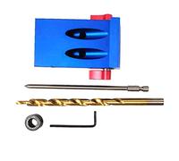 TICFOX Pocket Hole Jig Kit System Wood Working Joinery Tool Set with Step Drill Bit Mini