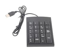 TICFOX Portable Mini USB Numeric Keypad Number Keyboard Anti Slip Ultra Thin Design for Laptop and Desktop Computers Black ABS Material 12.9x8.9x1.1cm