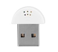 TICFOX Portable USB Mini Studio Speech Microphone Recording Audio MIC Adapter For Computer PC High Sensitivity Noise Cancelling Plug Play 360 Omnidirectional For Online Meetings Ga (White)