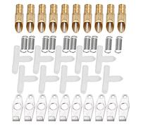 Ticfox Stainless Steel Automatic Nipple Waterer for Rabbits Rats Ferrets Pet Drinking Equipment Easy to Install Durable Safe Non Cage Accessories White 10pcs Set (duck bill white)