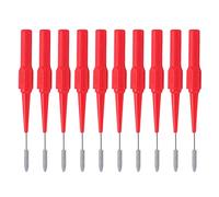 TICFOX Test Probe Set Stable Performance Excellent Material Directly Pierce Wide Applications 10pcs 26.010 0.7mm Socket Piercing Probe Testing Equipment (Red)