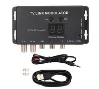 TICFOX TV Link Modulator Professional UHF Adjustable AV to RF Converter with USB Charge Cable for Set Top Boxes and A V Sources ABS Material