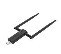 Ticfox USB WiFi Adapter WiFi6E AX5400M Triple Band 6GHz 5GHz 2.4GHz Wireless Network Adapter with Dual 6dBi Antennas for PC Laptop Desktop 11 10