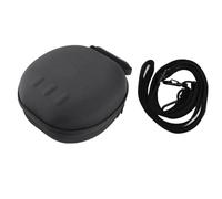 TICFOX VR Glasses Carrying Case Hard Shell Shockproof Double Zipper Large Capacity Storage Bag with Shoulder Strap for VR Headsets and Accessories EVA Material Black 430g (Black)