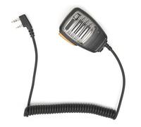 Ticfox Walkie Talkie Hand Microphone Speaker with Light IP54 Clear Sound Orange Button Design Metal Cover for UV5R BF888S GT3TP and More Two Way Radios