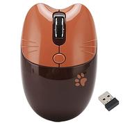 TICFOX Wireless Mouse BT5.1 2.4GHz Silent Click Adjustable DPI Auto Sleep Office Mouse for Girl Working Family School Cafe ABS Lightweight Portable (Coffee)