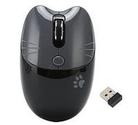 TICFOX Wireless Mouse BT5.1 2.4GHz Silent Click Adjustable DPI Auto Sleep Office Mouse for Girl Working Family School Cafe ABS Lightweight Portable (Black Gray)