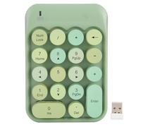 TICFOX Wireless Numeric Keyboard 2.4G Ultra Thin Portable 18 Key Compact Design with Backspace Key for Office Home Gaming Computer Laptop Black AK18 (Dream green)