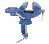 Ticfox Workbench Table Vice, 360° Swivels Base Bench Clamp, 2 3/4in Multi-Purpose Swivels Table Vise for Woodworking, Handcraft Creations, Metalworking, Cutting Conduit, Drilling