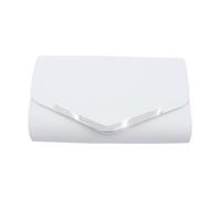 Ticha Single Shoulder Crossbody Chain Bag,24x5x14.5cm Evening Handbag Wedding Bag for Women Ladies,White