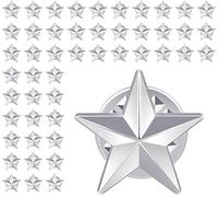 Tichso 50/100/200/300/500 pieces small alloy material Gold-plated-color silver-plated-color Star lapel pin Veterans Day pin Backpack Military Award pins Labor Day July 4th Memorial Day Star brooch