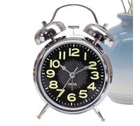 Tick Alarm Clock - Retro Analog Alarm Clock, Hand Crank Compact and Portable Design | Loud Bell for Heavy Sleepers, Classic Bedside with Silent Sweep Movement, Easy to Read Face
