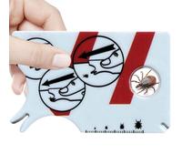 Tick Card with Magnifying Glass | Allows Low Risk Tick Removal, Tick Remover for Dogs and Cats with Handy Pocket Size, 8.5 x 5.3 x 0.1 cm