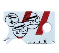 Tick Card with Magnifying Glass, Tick Card Human with Two Different Grooves, Tick Card for Humans, Allows Easy Removal of Ticks, Tick Remover for Dogs and Cats, 8.4 x 5.4 cm