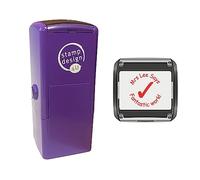 Tick Correct in Red with 2 Lines of Custom Text - School Teacher Personalised Reward, Education and Motivational Stamps