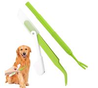 Tick Remover for People and Cats, 2-Piece Stainless Steel Tick Removal Tool Set for Large Cats, Lightweight Design