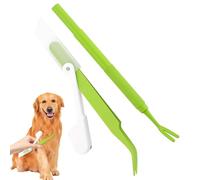 Tick Remover for People, Tick Remover for Cats, 2-Piece Tick Remover Set for Puppies, with Lightweight Animal Tick Remover Tool, Stainless Steel Tick Removal Tweezers for Large Cats