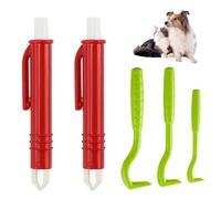 Tick Remover Set, 5-Pack Hook & Tweezers Kit for Safe Removal