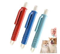 Tick Remover Tool Pen 3Pcs/Set Portable Lightweight PP Handheld Tick Tweezers Catching Pen for Dogs and Cats, Remover, Removal Kit