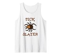 Tick Slayer Funny Summer Camping Hiking Bug Repellent Ticks Tank Top