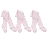 Tick Tock Baby Girls Cotton Rich Plain Tights 3 Pack Pink 12-18 months