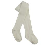 Tick Tock Baby Girls Cotton Rich Plain Tights Cream 6-12 months
