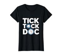 Tick Tock Doc - Clockmaker Watchmaker Value Graphic T-Shirt, Women, Black, S