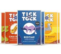 Tick Tock Herbal Tea Wellbeing Selection Box | Gift Set |Organic Bags |Bedtime, Chai Relax, Ginger Boost |Naturally Caffeine Free Biodegradable Teabags | Pack of 6 x 20 Tea Bags (120 Teabags)