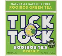 Tick Tock Organic Rooibos Green Tea, 40 Bags, 72g
