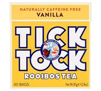 Tick Tock Rooibos Vanilla Tea, 40 Teabags (Pack of 4, 160 Teabags), 0.2 kg