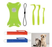 Tick Tweezers Set for Humans and Pets, 6 Pieces Tick Remover, Tick Card Complete Set for Removing Ticks, Compatible with Dogs, Cats and Children
