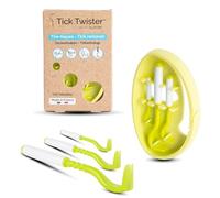 Tick Twister ClipBox Case of 3 Tick Removers for Dogs, Cats, Horses and Man - Made in France (GREEN)