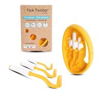 Tick Twister ClipBox Case of 3 Tick Removers for Dogs, Cats, Horses and Man - Made in France (ORANGE)