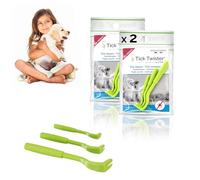Tick Twister Tick Remover Tools for Dogs, Cats and Humans 3 Pcs - Safe and Pain Free Tick Removal of Small, Medium and Large Ticks - Made in France by O'Tom (2)