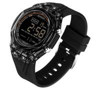 TICKEEN Mens Watch for Men Digital Sport Watch Military Waterproof Watches with Alarms/Countdown/Stopwatch/12&24H/Dual Time/Light/Hourly Chime/Military Multifunctional Wrist Watch (Black)